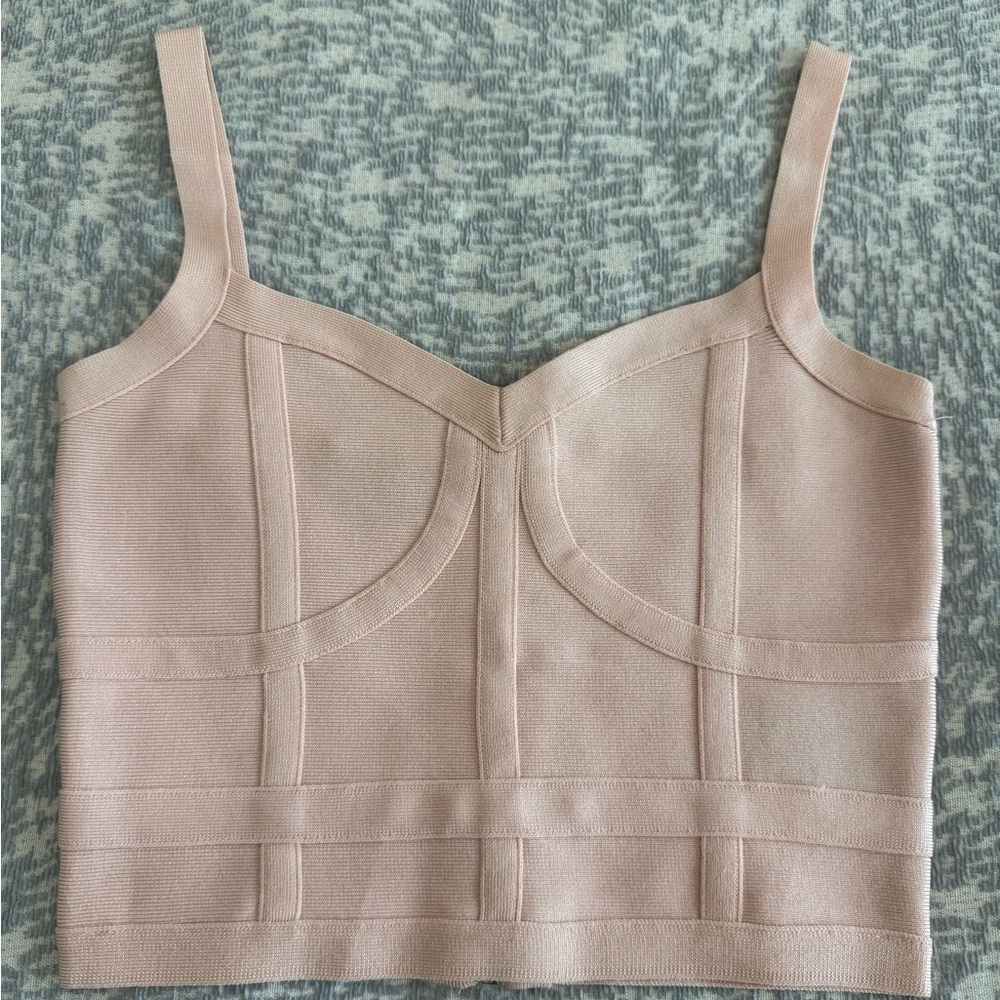 Bebe Light Pink Textured Top